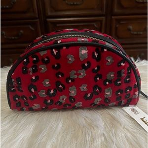 NWT Kate Landry Leopard Cosmetic Case